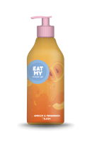 EAT MY shower gel apricot & persimmon slush - EAT MY гель для душа "Слаш с абрикосом и хурмой", 400 мл, дозатор