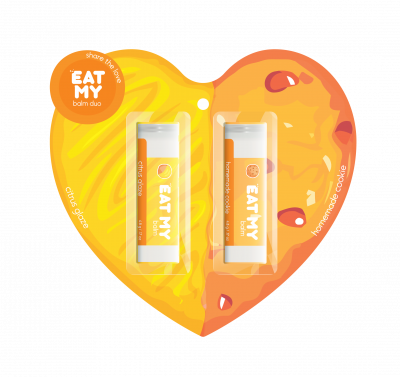 EAT MY balm duo share the love: cookie + citrus - EAT MY набор бальзамов для губ “Поделись любовью: печенье + цитрус”